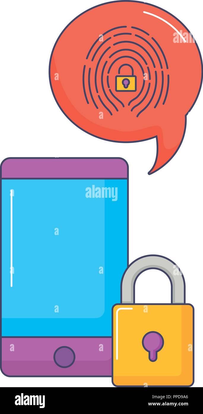 smartphone technology security data system innovation vector ...