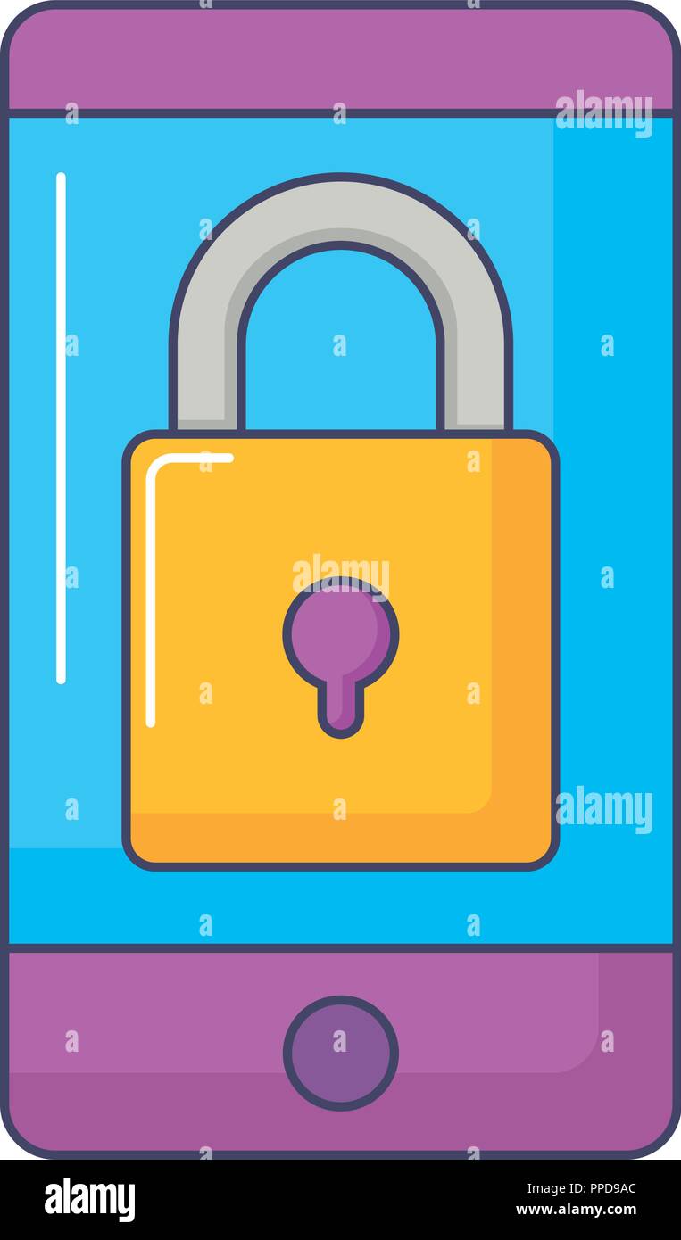 smartphone security device technology gadget innovation vector ...