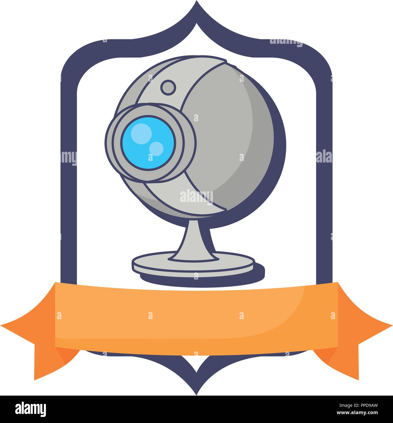 webcam surveillance device technology digital innovation vector illustration Stock Vector