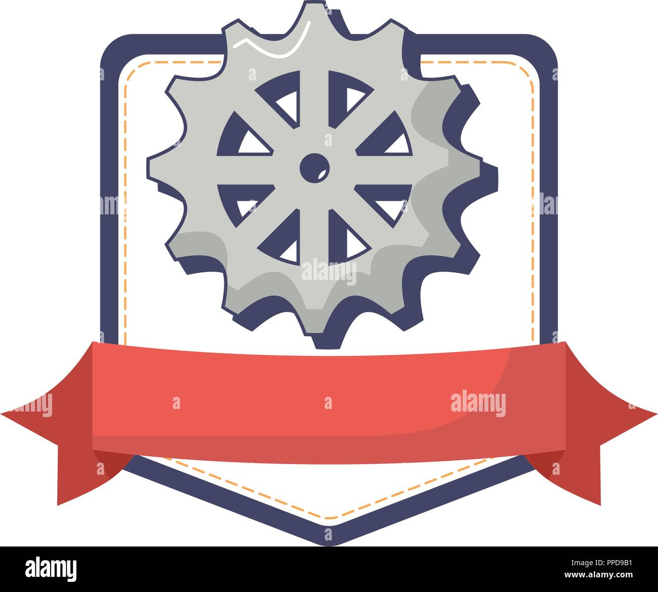 gear work team cooperation symbol innovation vector illustration Stock ...