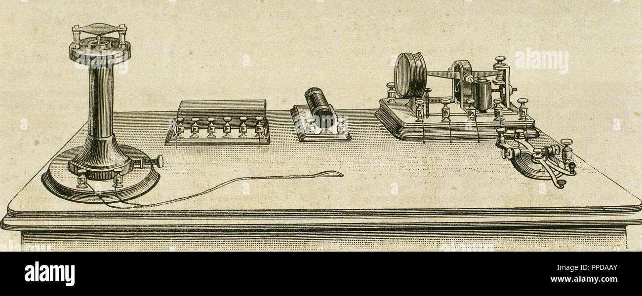 Phonoplex telegraph invented by Thomas Alva Edison (18471931