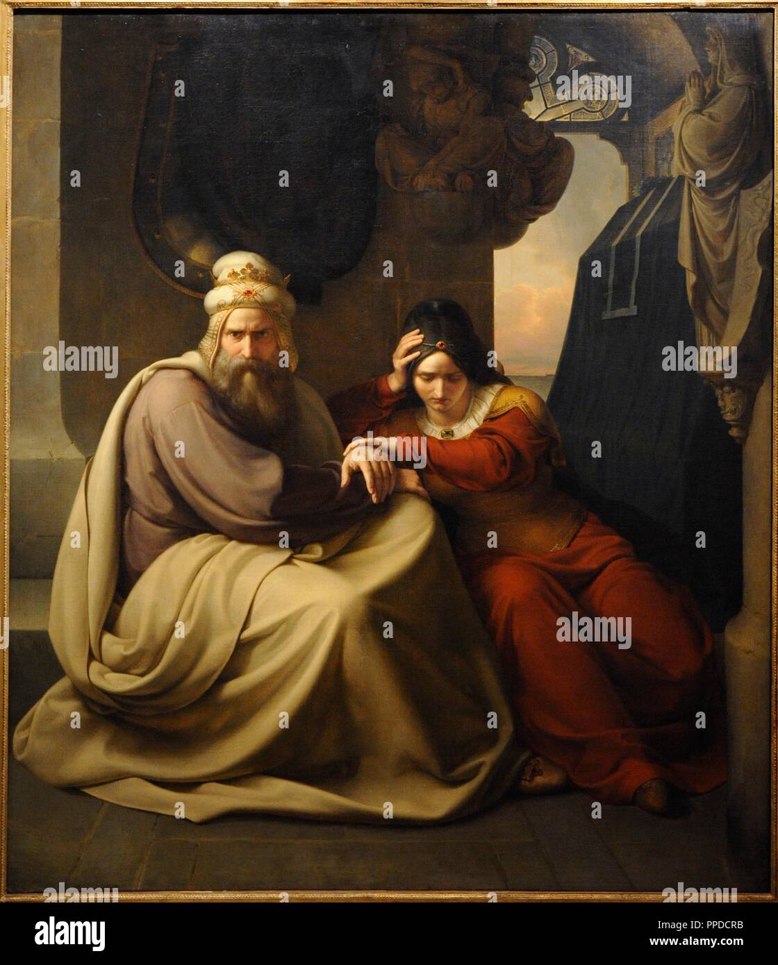 Karl Friedrich Lessing (1808-1880). German painter. Royal Couple ...