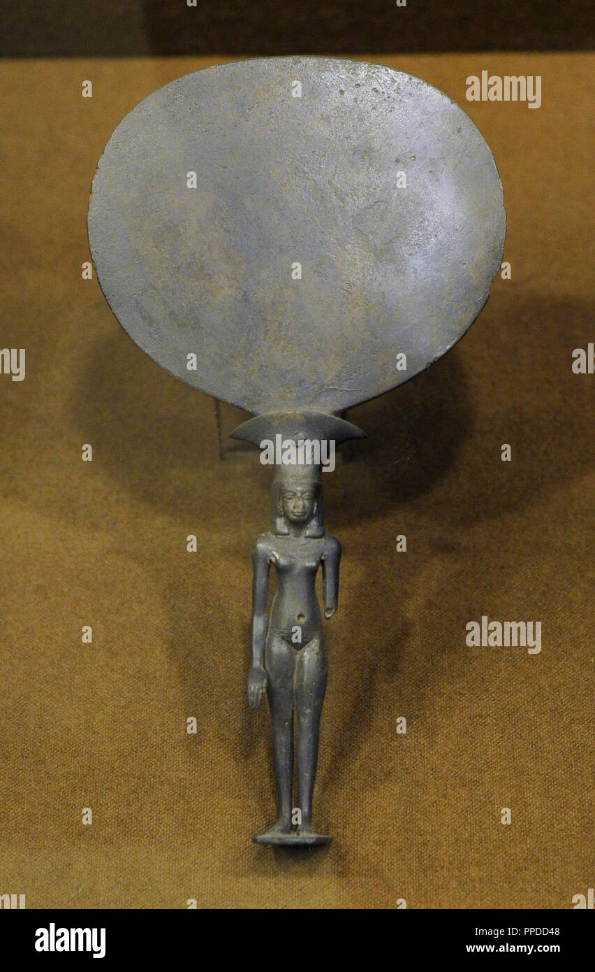 Ancient Egypt. Bronze mirror. 16th12th century BC. New Kingdom. The