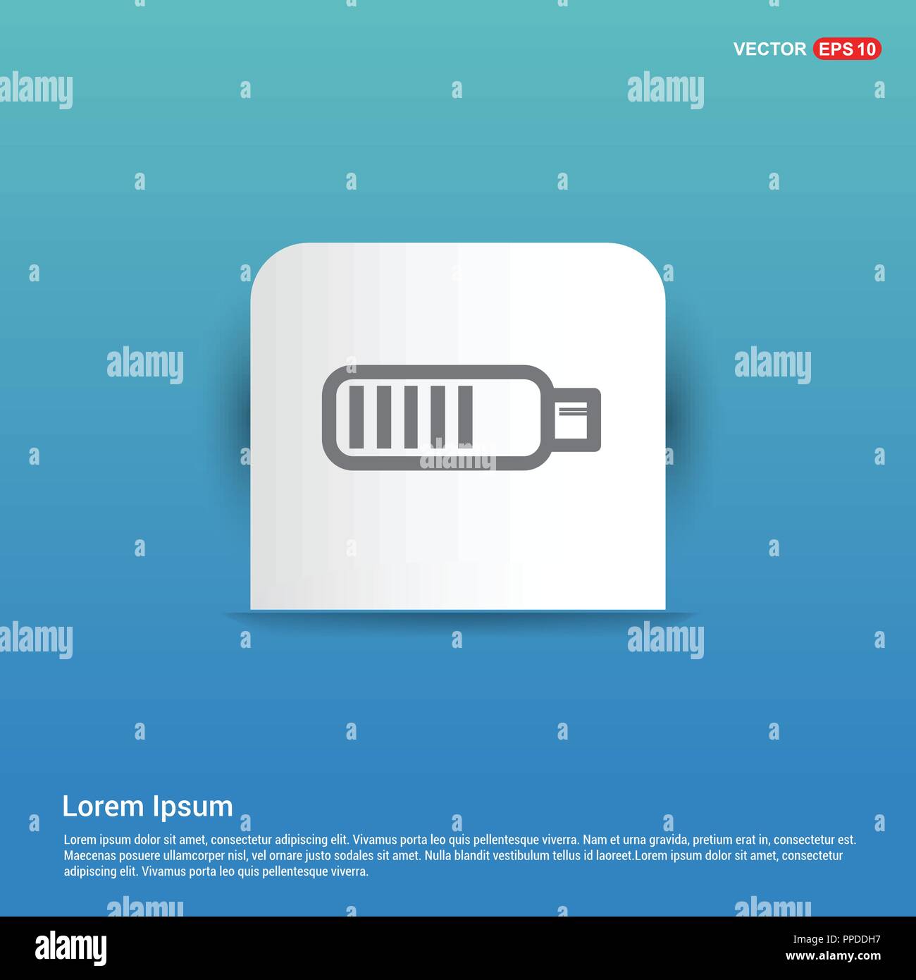 Usb Icon - Blue Sticker button Stock Vector Image & Art - Alamy