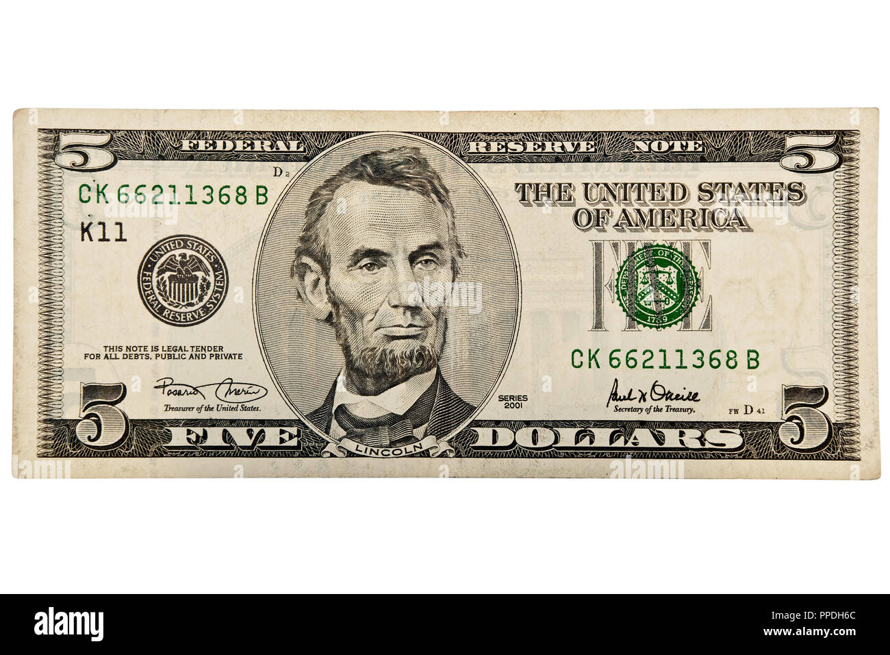 Five Dollar Bill Isolated On White Stock Photo Alamy five-dollar-bill-isolated-on-white-stock-photo-alamy