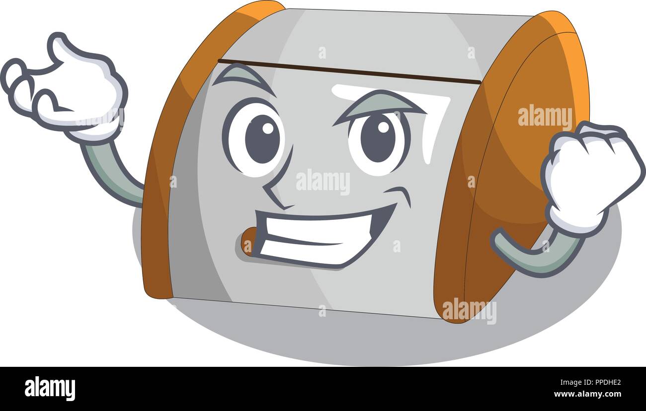 Successful character modern plastic bread bin box Stock Vector Image