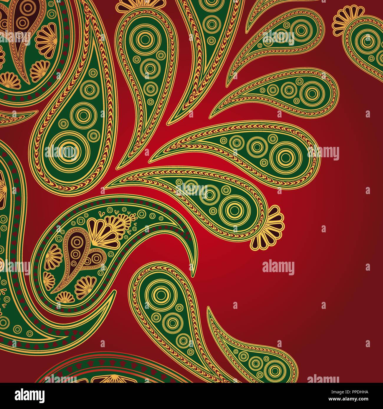 paisley background Stock Vector