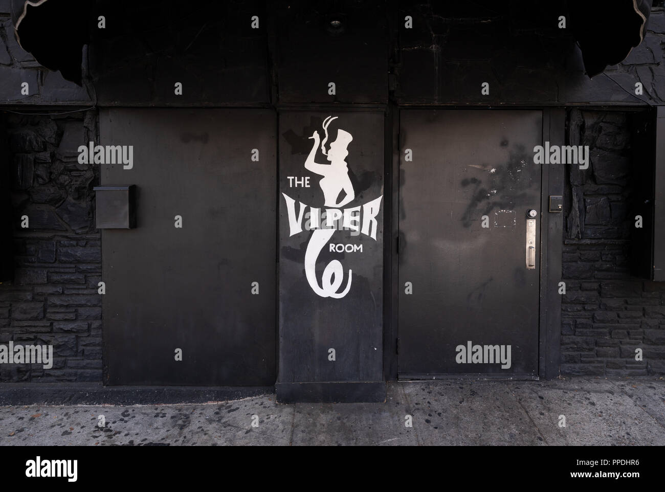 Facade Of The Viper Room In Los Angeles California Stock