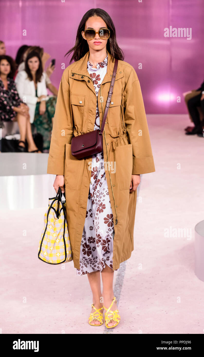 NEW YORK, NY - September 07, 2018: Ellen Rosa walks the runway at the Kate Spade Spring Summer 2019 fashion show during New York Fashion Week Stock Photo