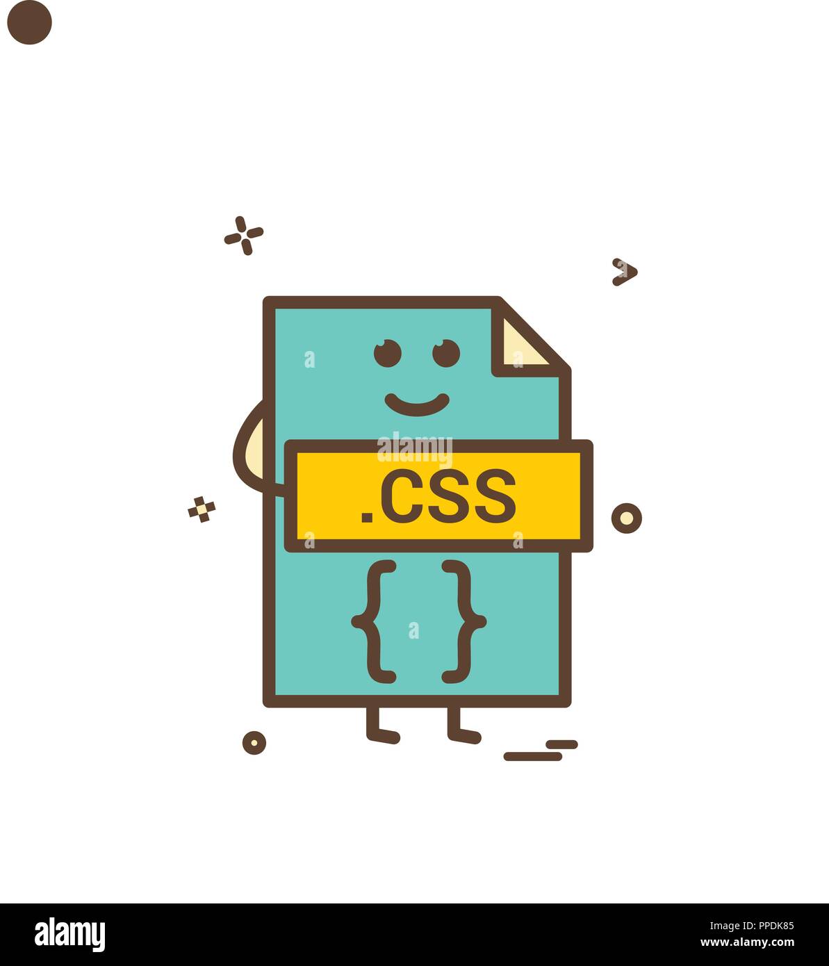 Computer css file format type icon vector design Stock Vector Image ...