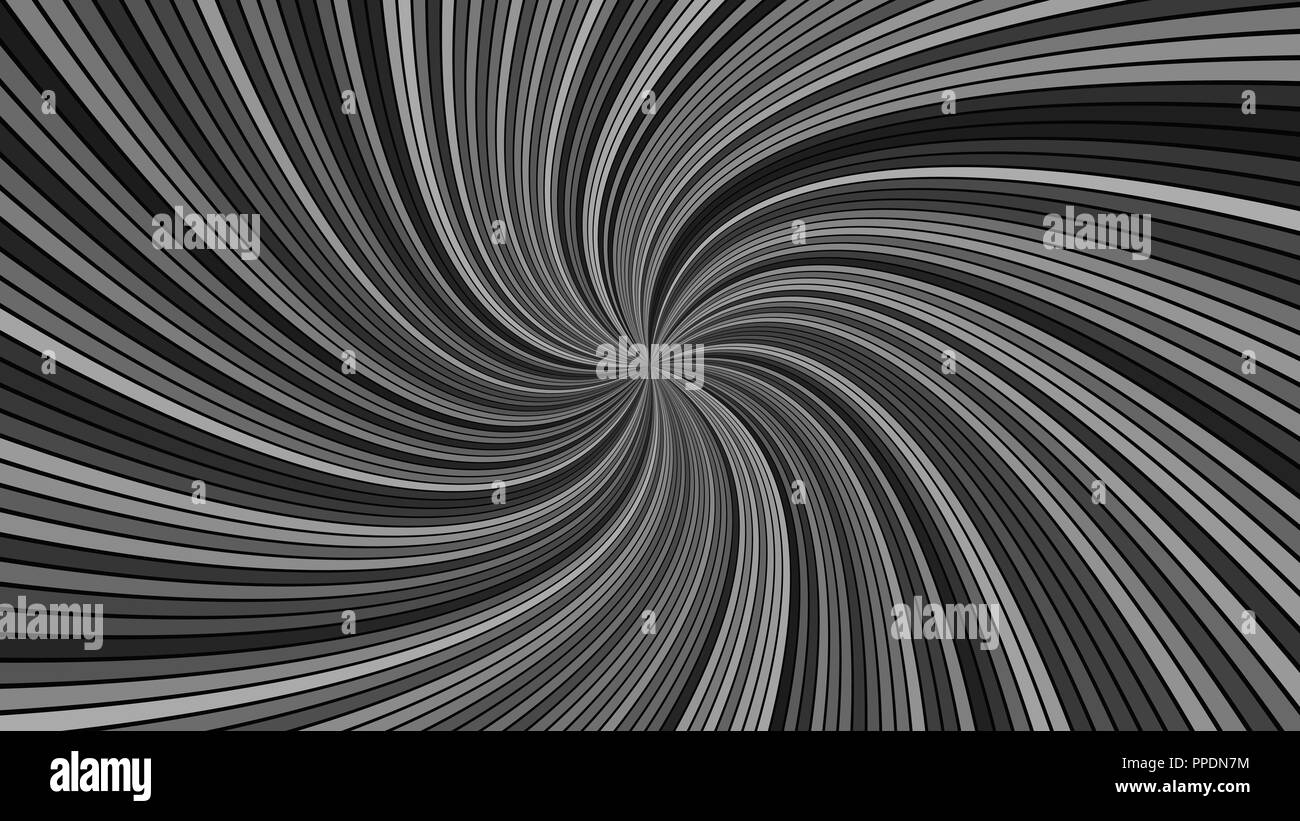 Grey abstract hypnotic spiral background design from striped rays Stock ...