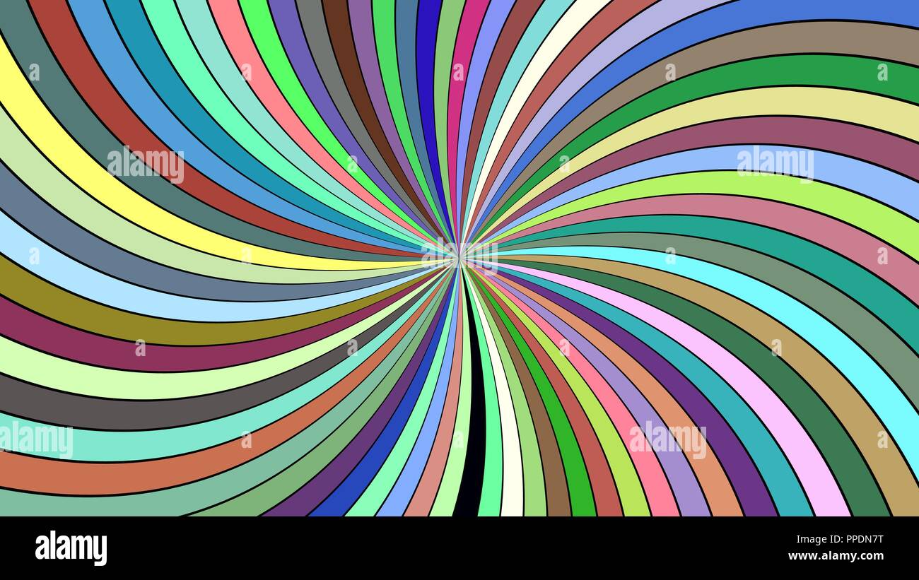 Multicolored abstract psychedelic swirl background - vector graphic Stock Vector