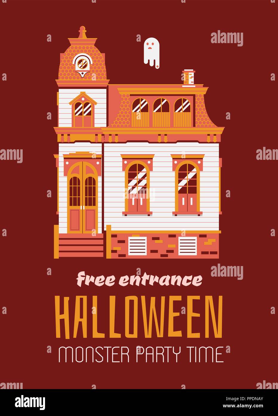 Halloween Night Party Invitation Card Stock Vector Image Art Alamy