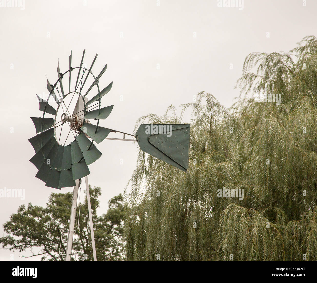 Windmill on a New Jersey farm Stock Photo