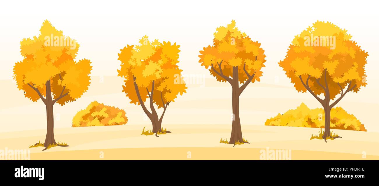 Autumn trees set Stock Vector Image & Art - Alamy