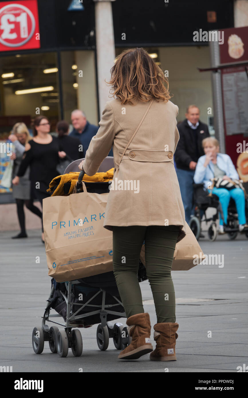 shopping with a pram