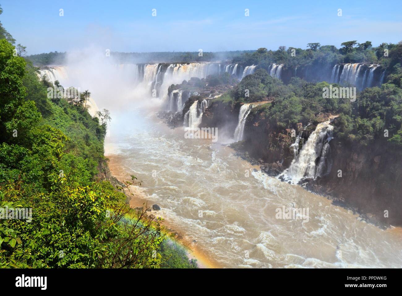 Iguazu Falls National Park in Brazil and Argentina. South America nature. Stock Photo