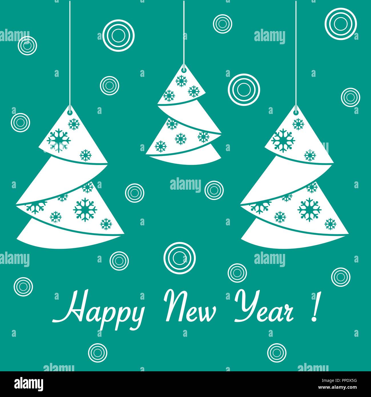 Vector illustration of Christmas tree origami folded and hanging on the ...