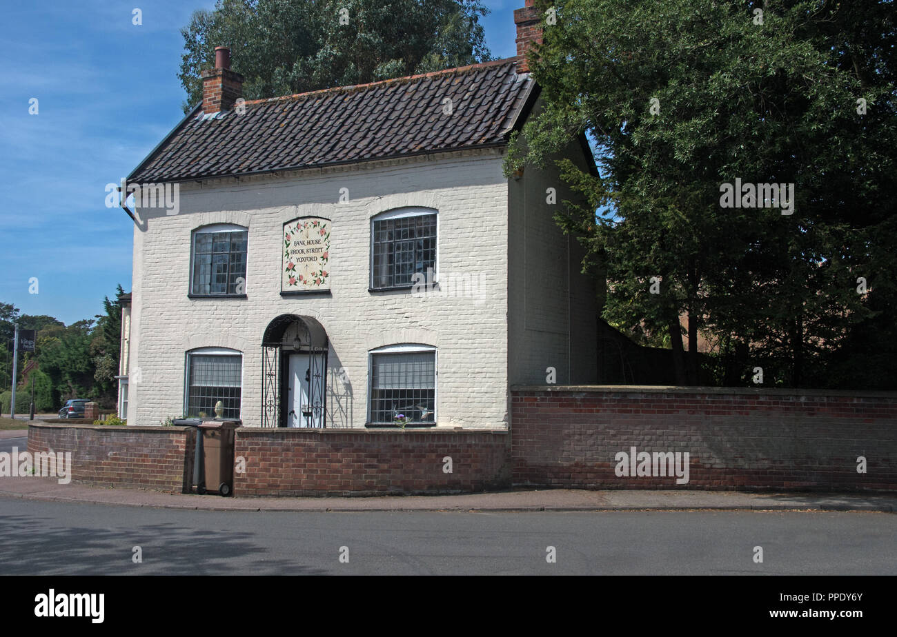 Yoxford Village Bank House Suffolk Stock Photo Alamy
