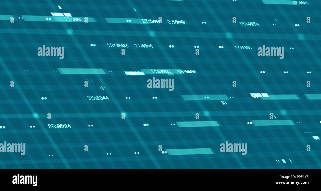 Abstract digital network data background, 3D rendering Stock Photo