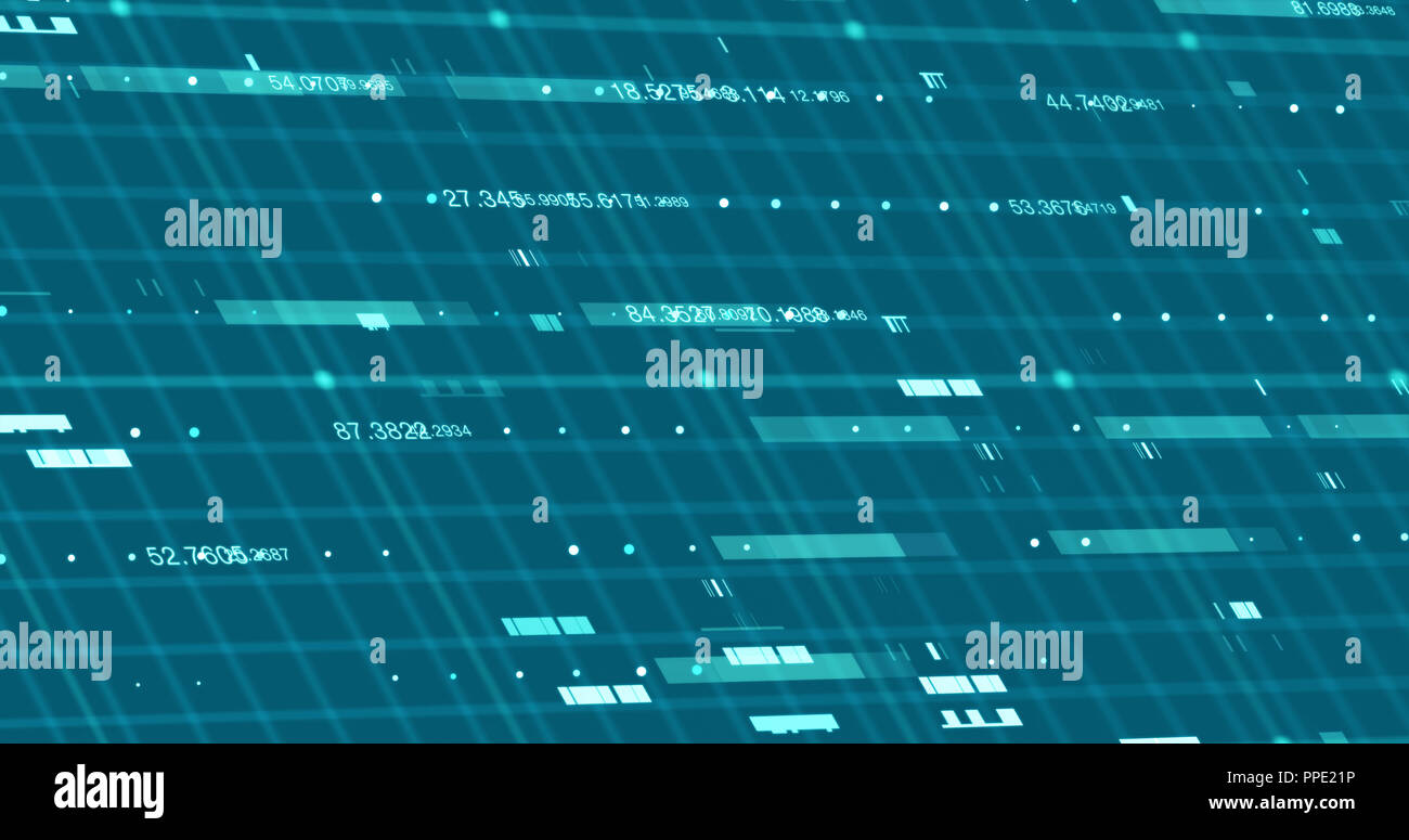 Abstract digital network data background, 3D rendering Stock Photo