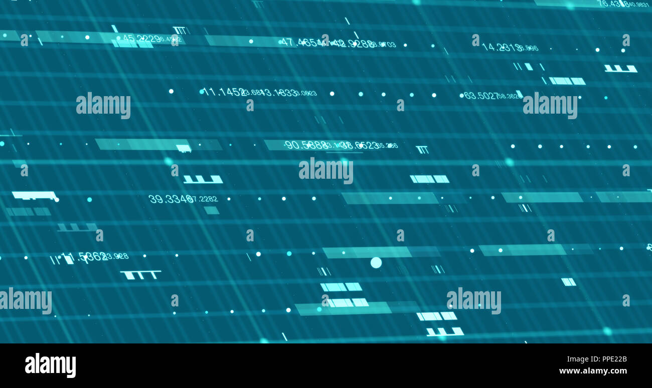 Abstract digital network data background, 3D rendering Stock Photo