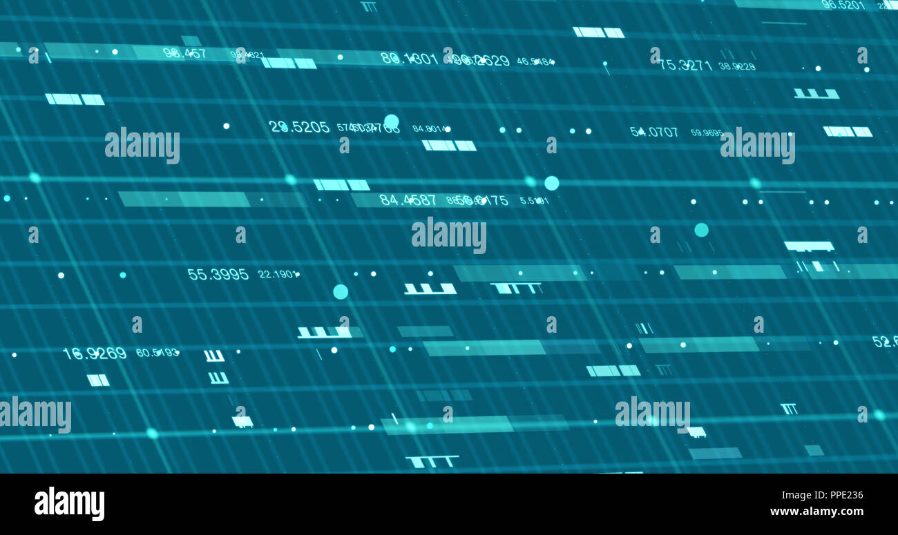 Abstract digital network data background, 3D rendering Stock Photo