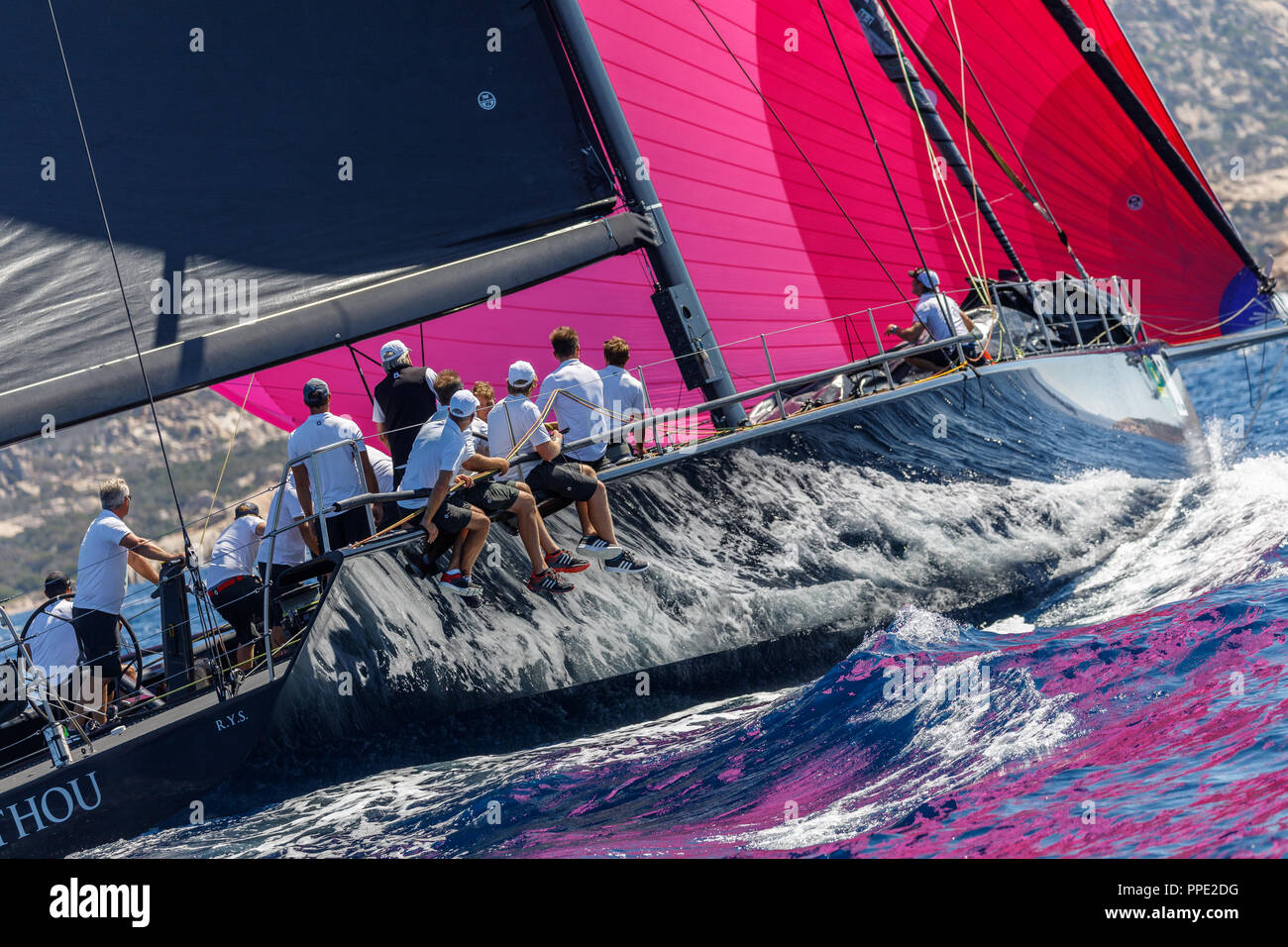 Sail yacht racing Stock Photo
