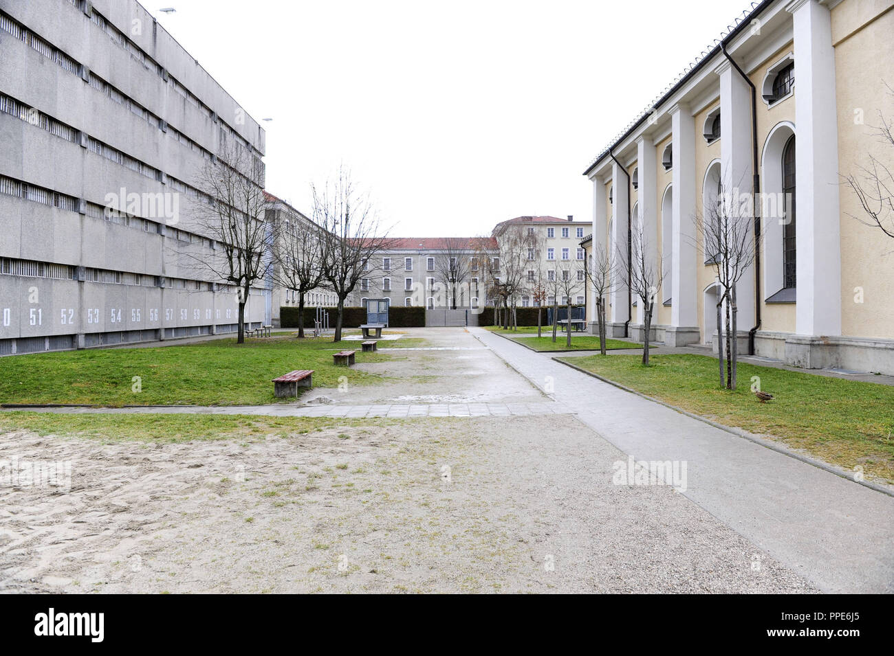 The building of the stadelheim prison in munich hires stock
