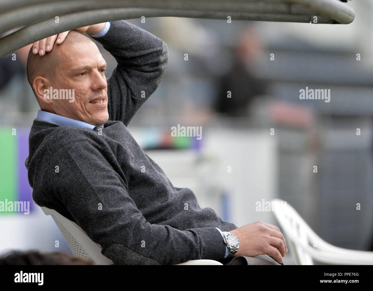 Christian Ziege, coach of the football club SpVgg Unterhaching. Stock Photo