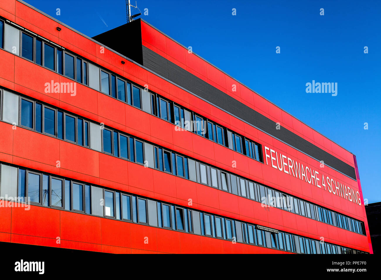 The new Feuerwache 4 (fire station) in the Hessstrasse in Schwabing is