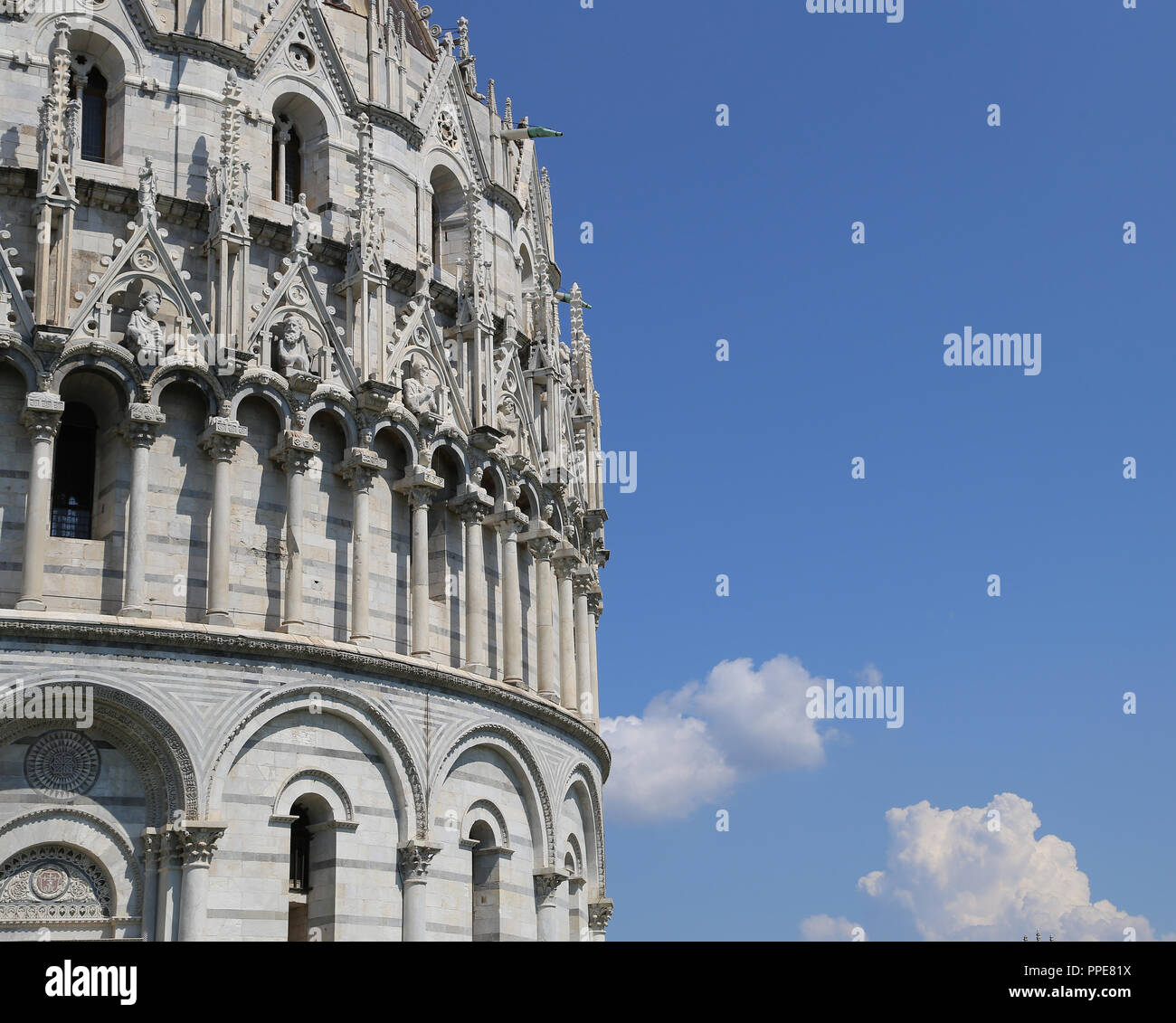 Italy. Pisa. Baptistery. 12th century.  Tuscany region. Stock Photo
