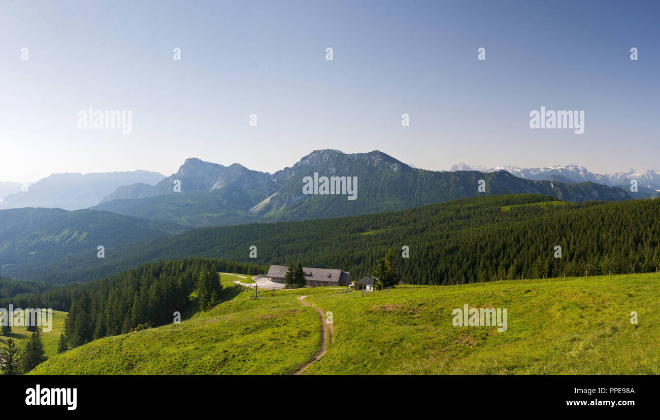 The Stoisser Alm on Teisenberg (1334m), with the Hochstaufen and