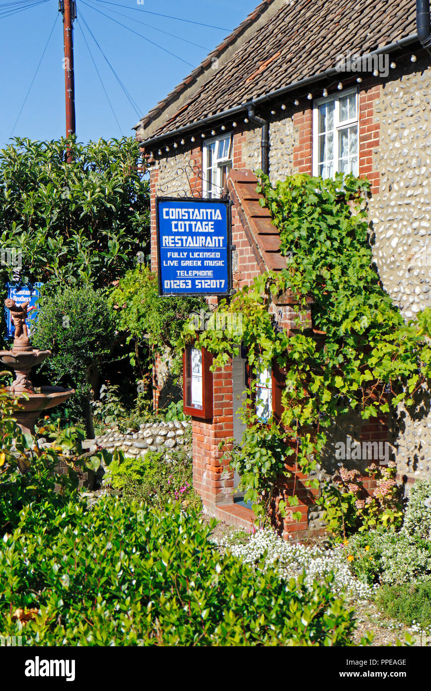 A view of the Constantia Cottage Restaurant in the North Norfolk