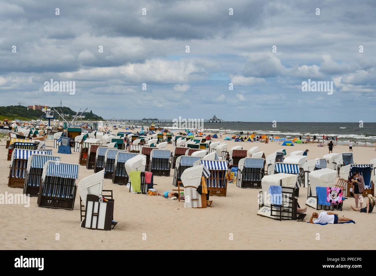 Beach Baltic Sea Summer Ahlbeck Aug 5 2018 Usage Worldwide
