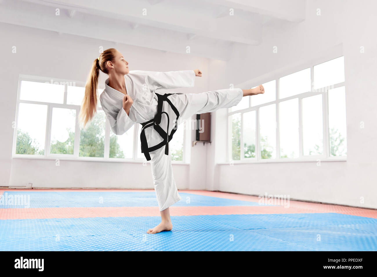 Fighter girl in judo hi-res stock photography and images - Alamy