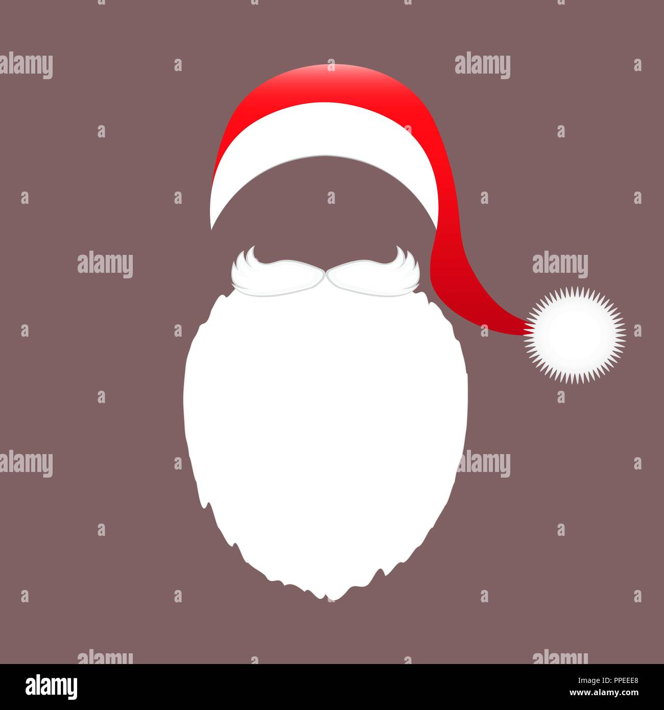 Santa Claus cap, beard and mustache Stock Vector Image & Art - Alamy