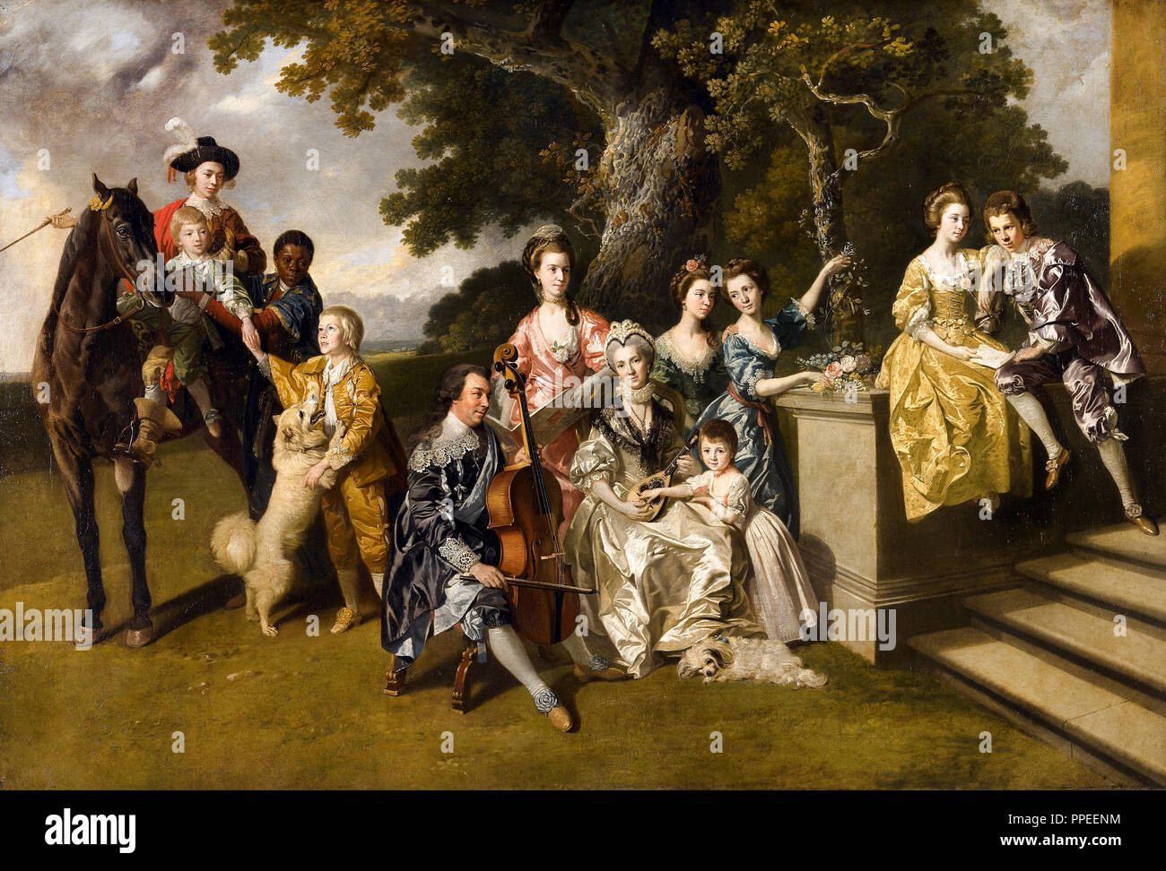Johann Zoffany - The Family of Sir William Young. Circa 1767. Oil on canvas. Walker Art Gallery, Liverpool, England. Stock Photo