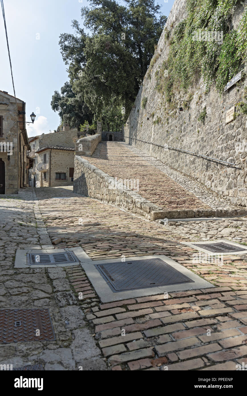 Italy Marche Civitella del Tronto city fortress historic center 12 Stock Photo