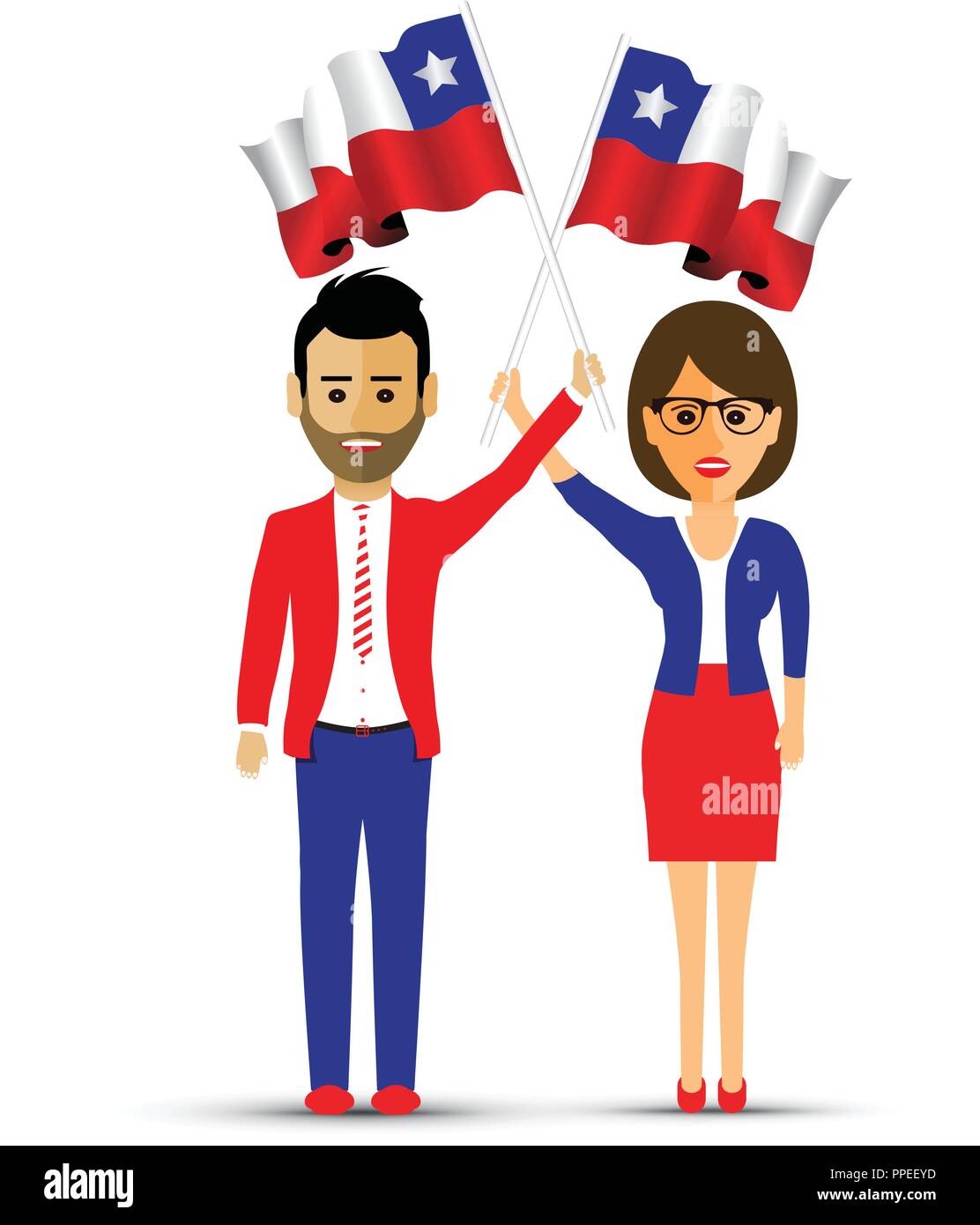 Chile flag waving Stock Vector Image & Art Alamy