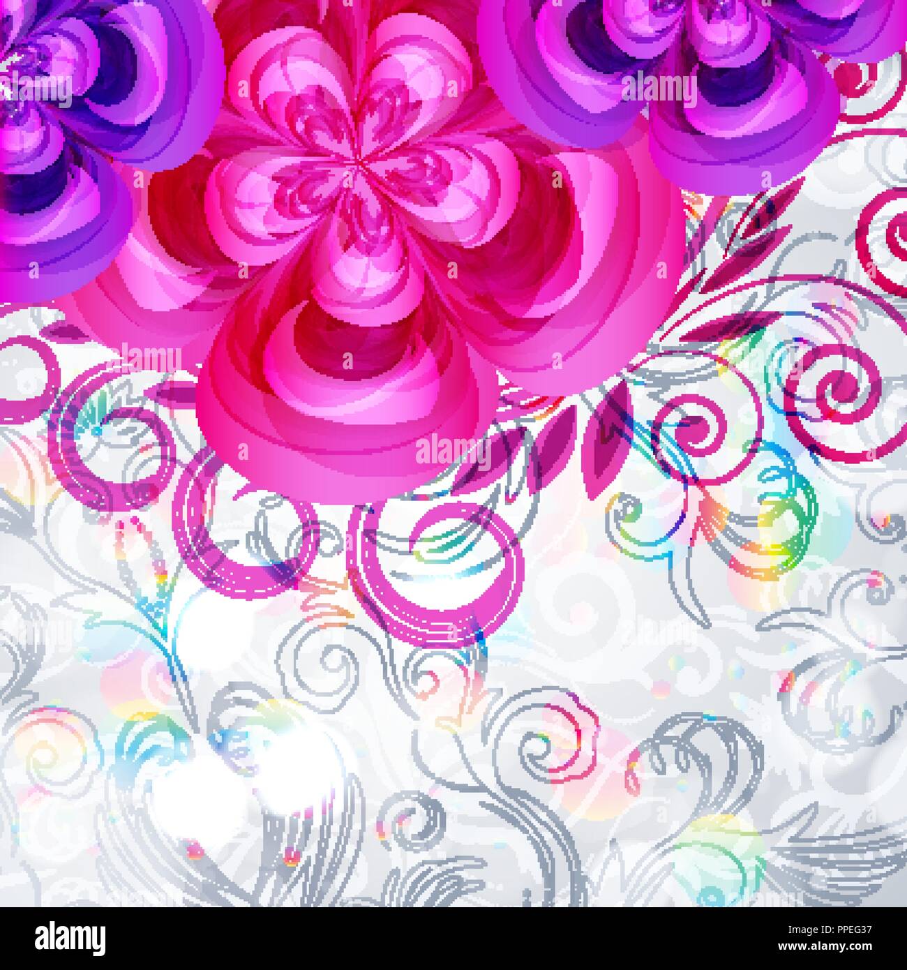 Abstract beautiful flower vector background cover template Stock Vector ...