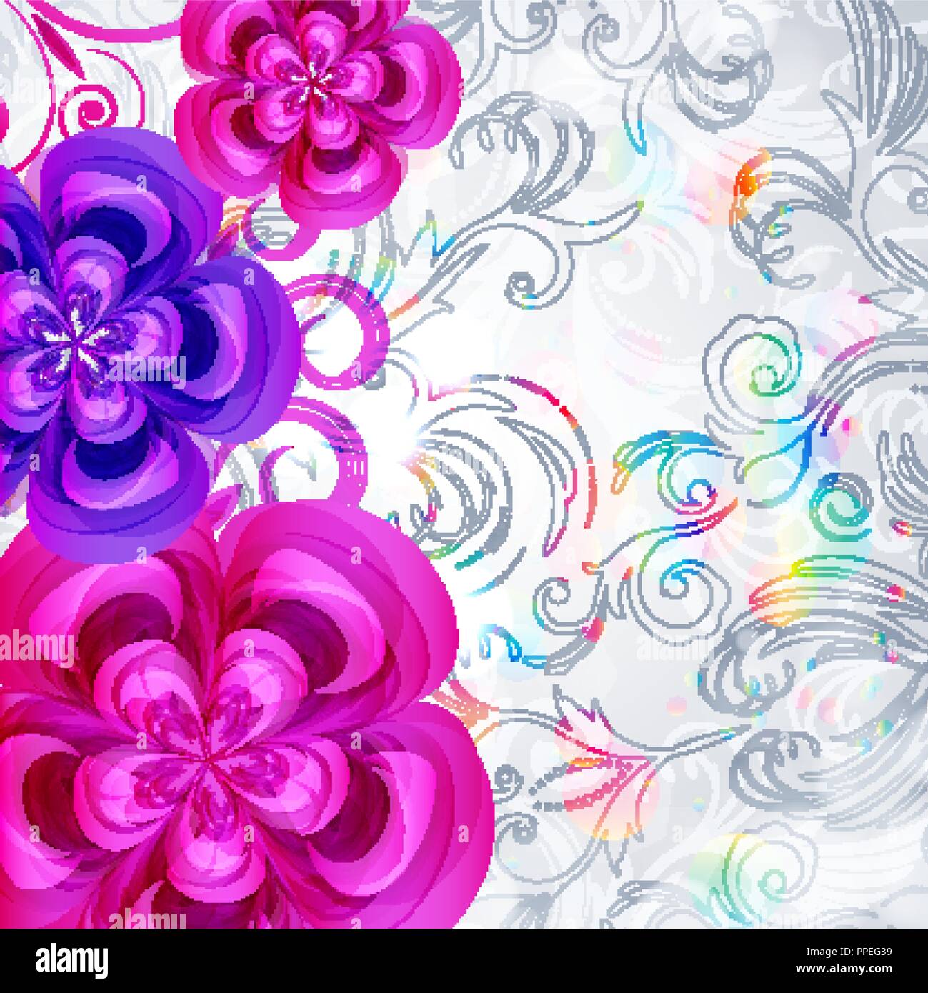 Abstract beautiful flower vector background cover template Stock Vector ...