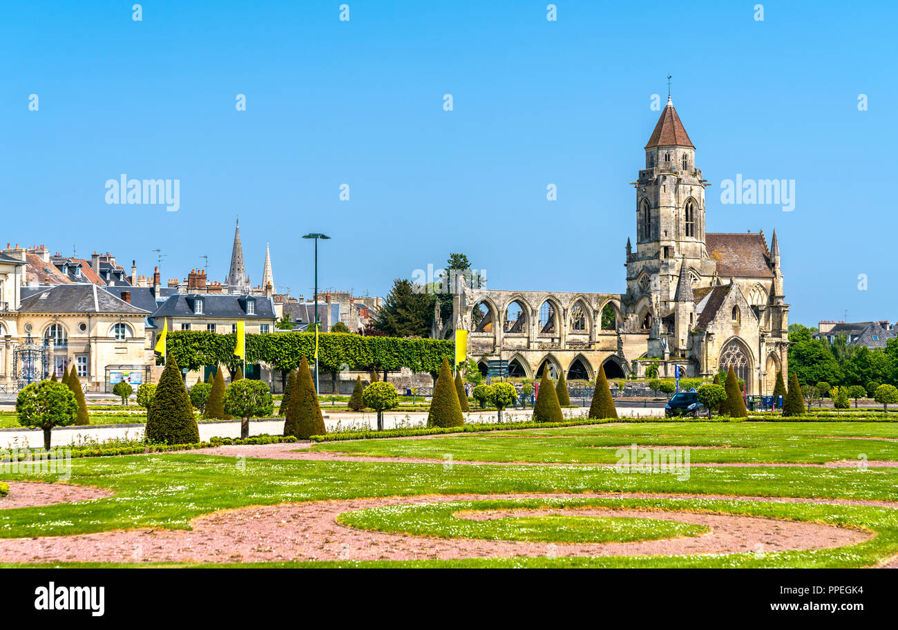 The Church of Saint-Etienne-le-Vieux in Caen, France Stock Photo