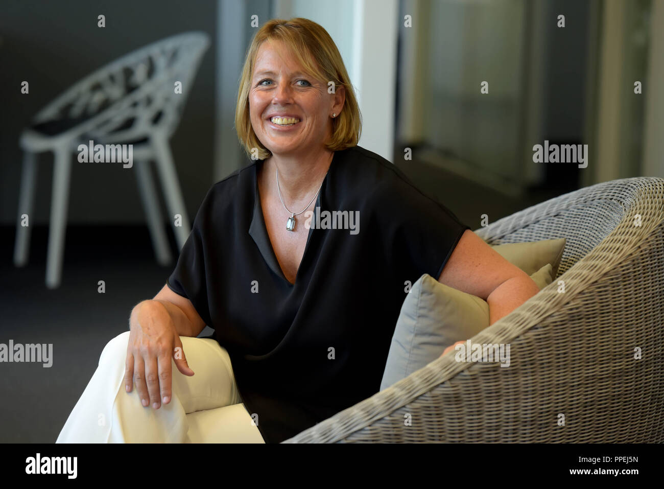 Anja Keckeisen, Chief Executive Officer of the review website HolidayCheck AG. Stock Photo
