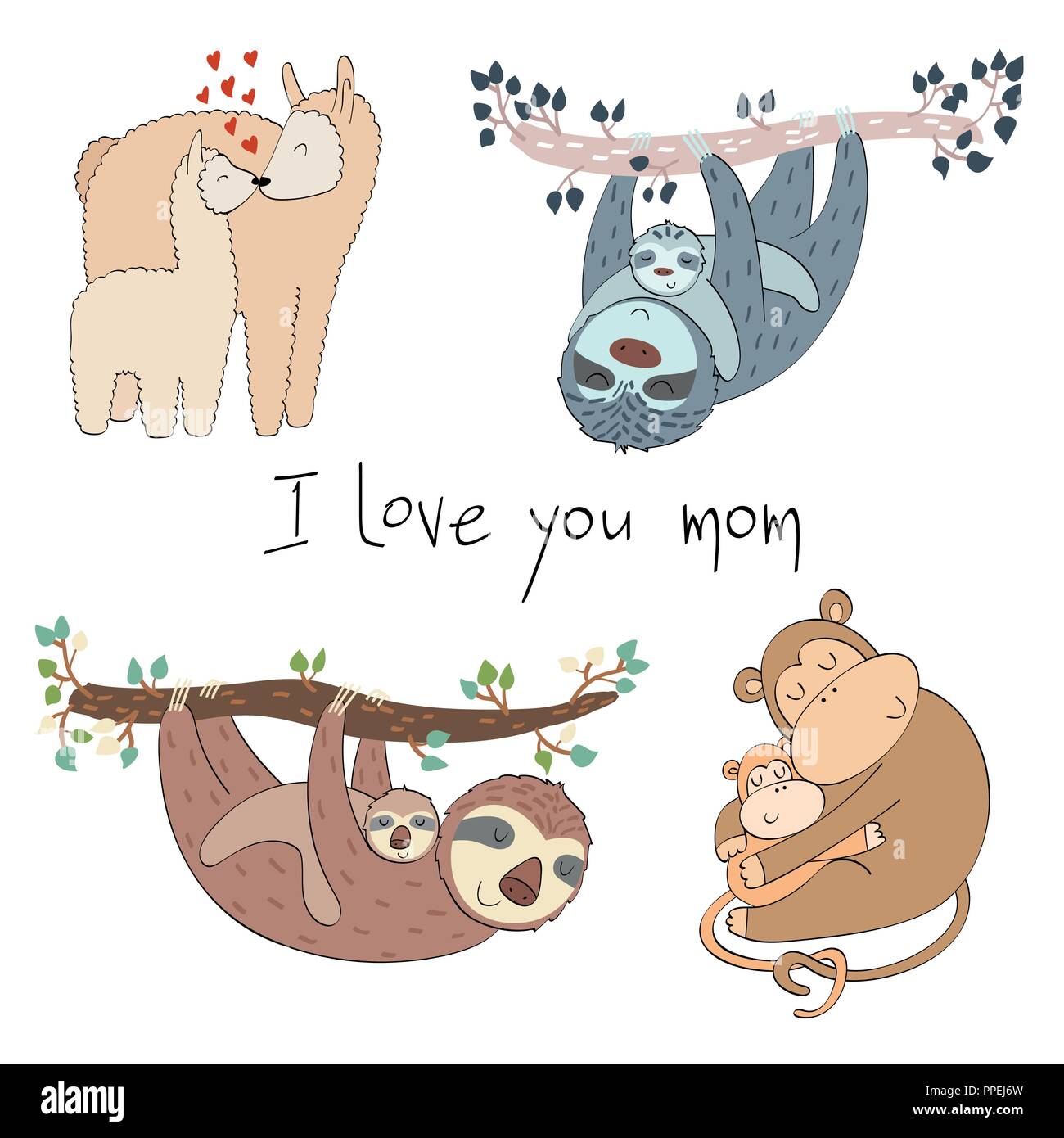 Mom And Baby Stock Vector Image Art Alamy