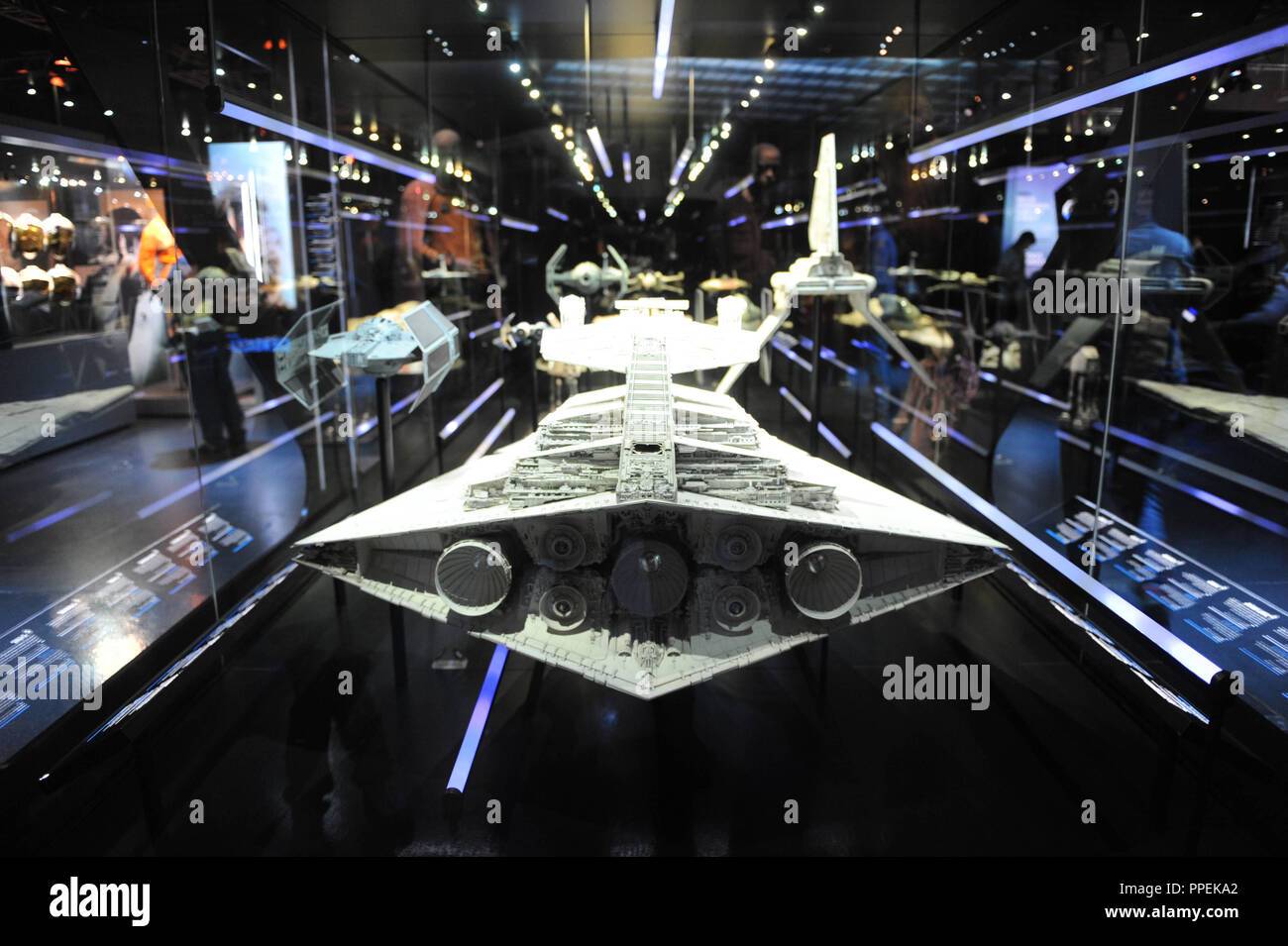 Costumes and props at the interactive "Star Wars Identities" exhibition