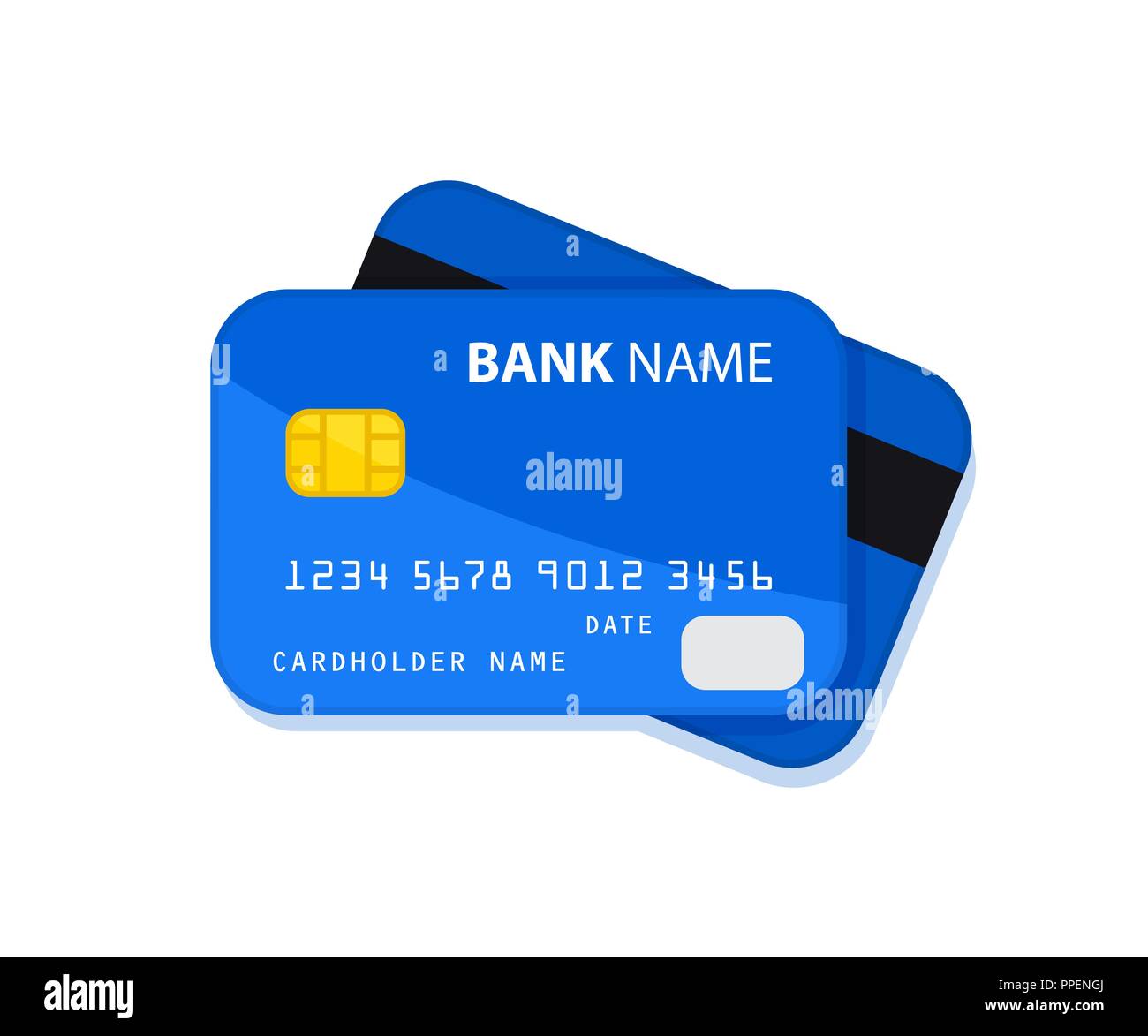 Bank card icon vector isolated on white background Stock Vector