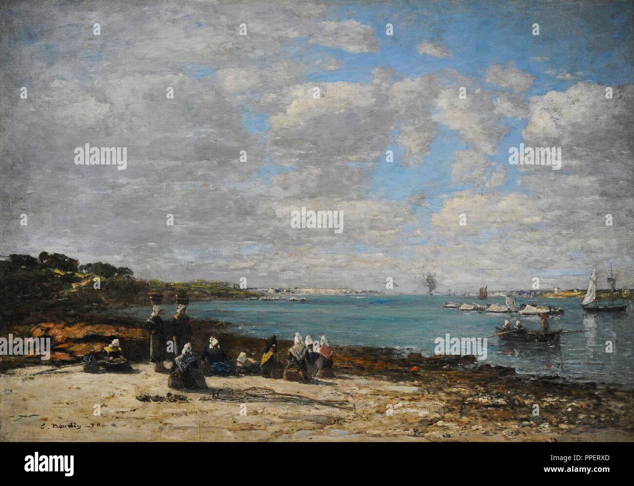 Beach of Trouville|Eugène Boudin |Search Collection | The