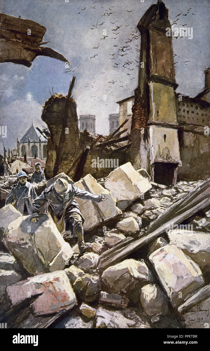 WORLD WAR (1914-1918). Verdun. 'The French Illustration' (1917). Stock Photo