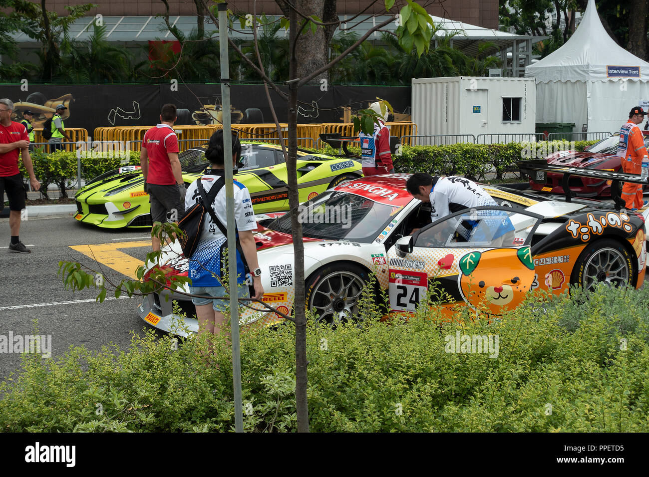 Ferrari 488 Sports Racing Cars in the Ferrari Challenge Asia Pacific ...